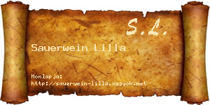 Sauerwein Lilla névjegykártya